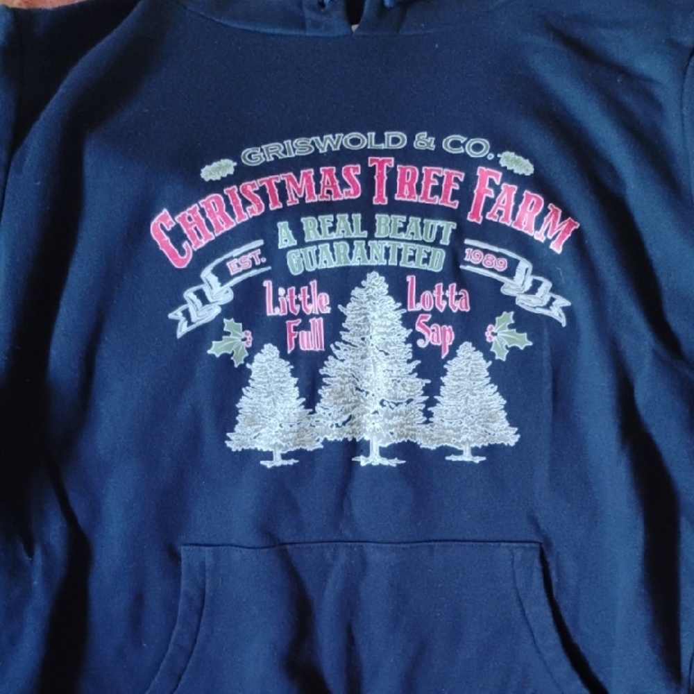 Kids Christmas Tree Farm Hoodie - Black